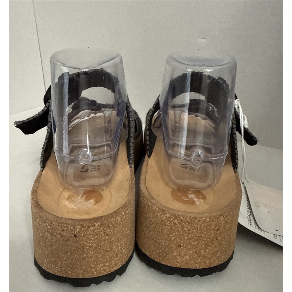 New Birkenstock Gabriela Papillio Platform Sandal Sz 41 Gray Anthracite Canvas - Picture 7 of 14